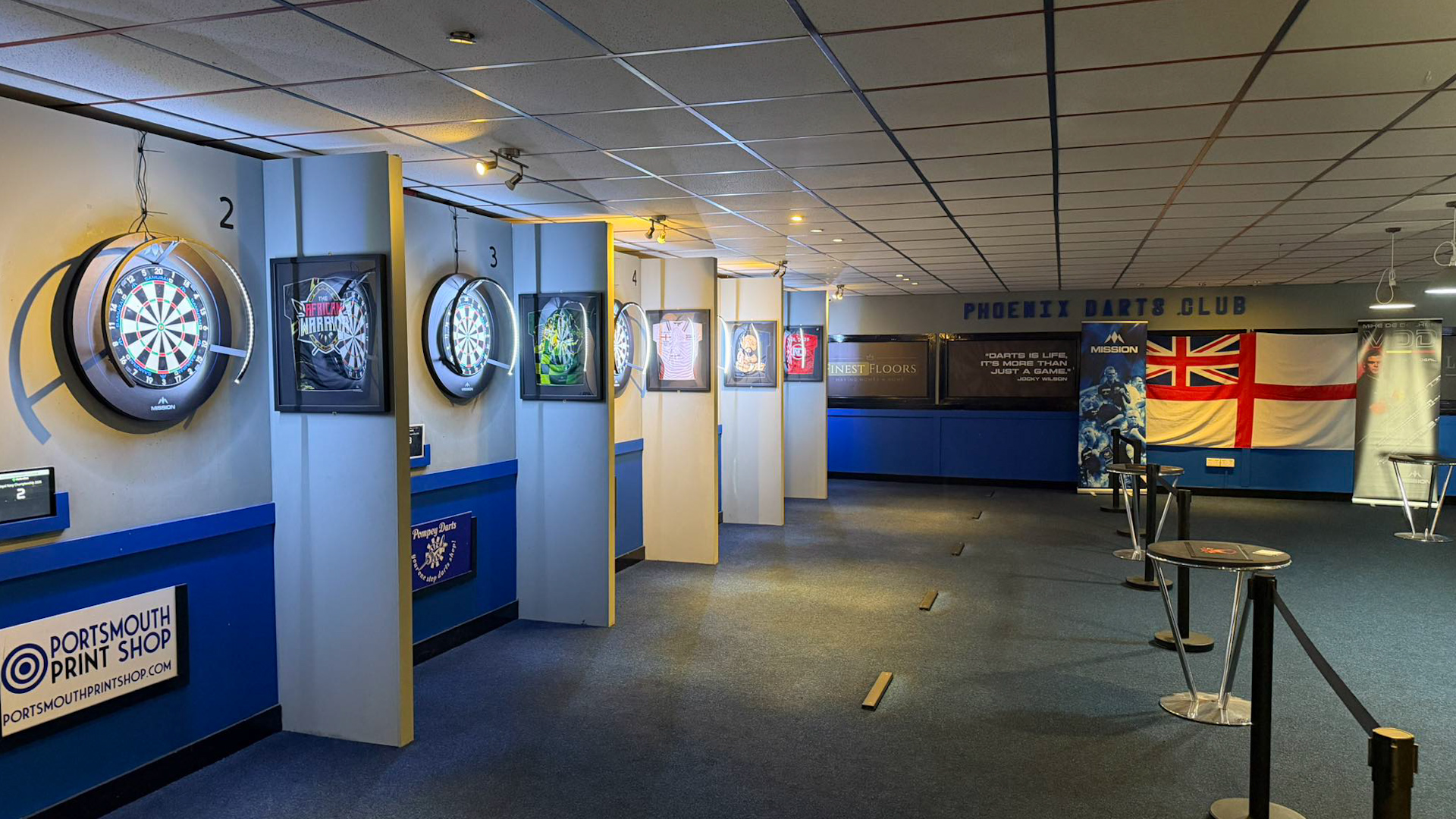 28022026 Phoenix Darts Club in Waterlooville set up for first ever Royal Navy Darts championship Credit Royal Navy Darts Association.jpg