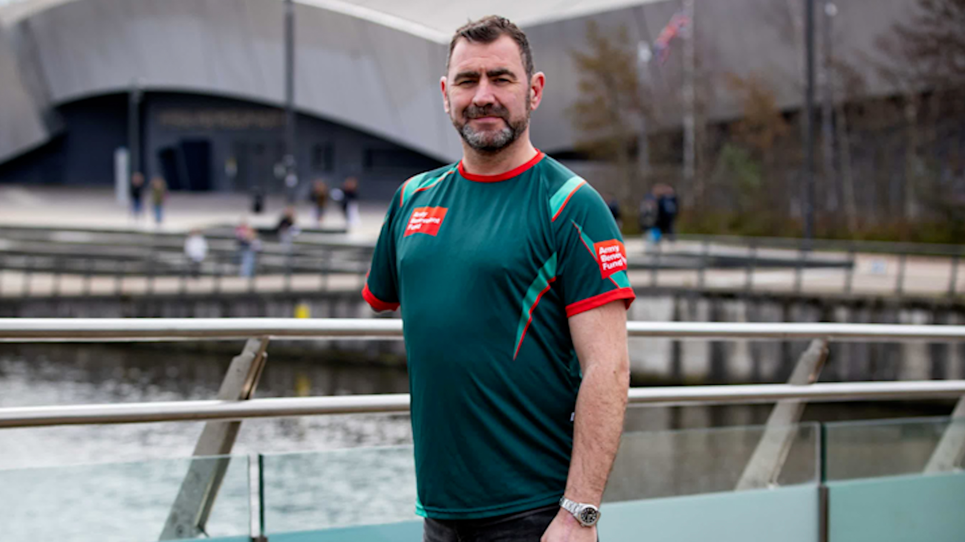 Former soldier Andy Reid MBE who became the first triple amputee to complete the London Marathon