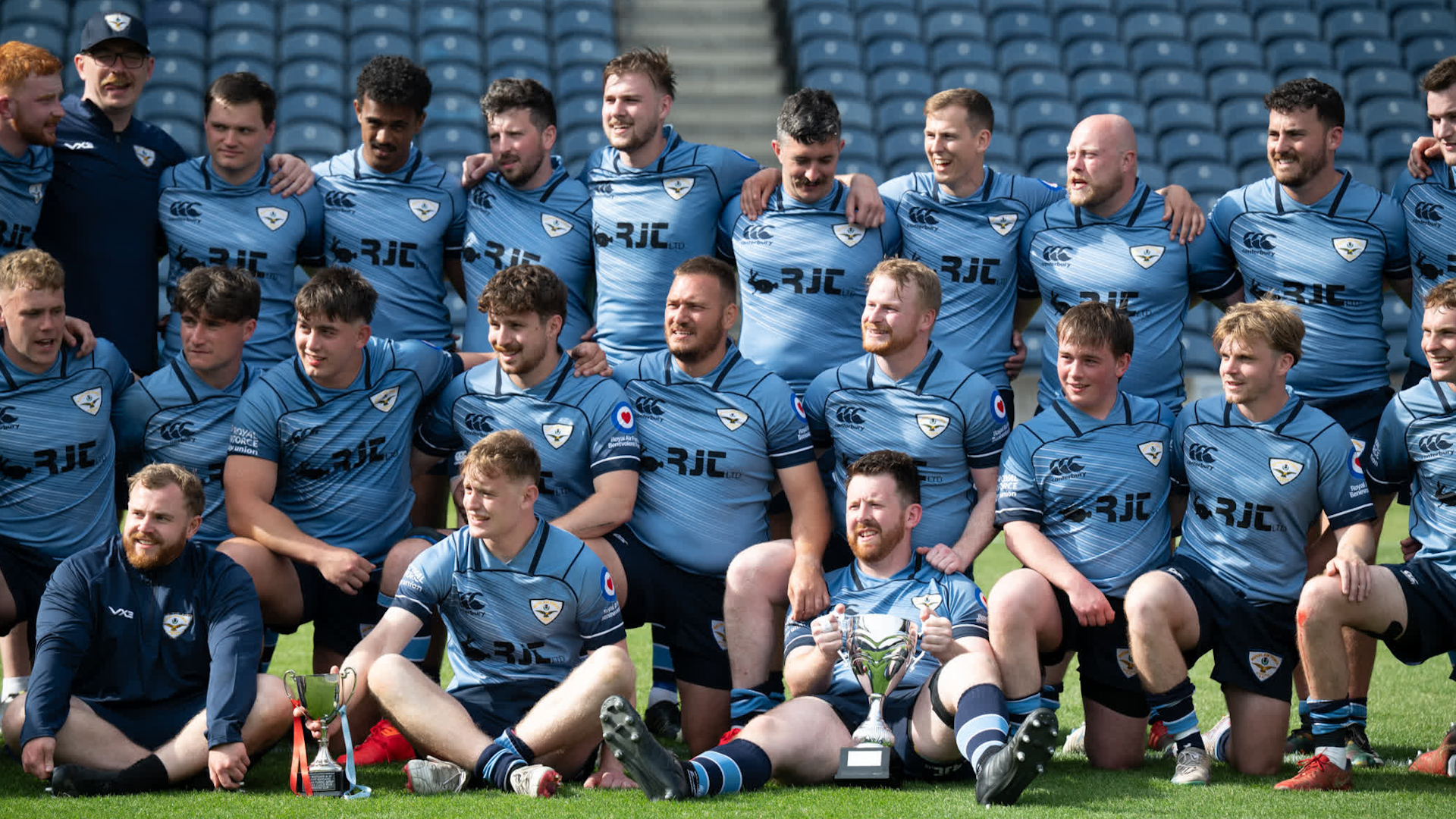 28052026 RAF celebrate their win at the Scotland Tri-service tournament at Murrayfield CREDIT Bryan Robertson Photography).jpg