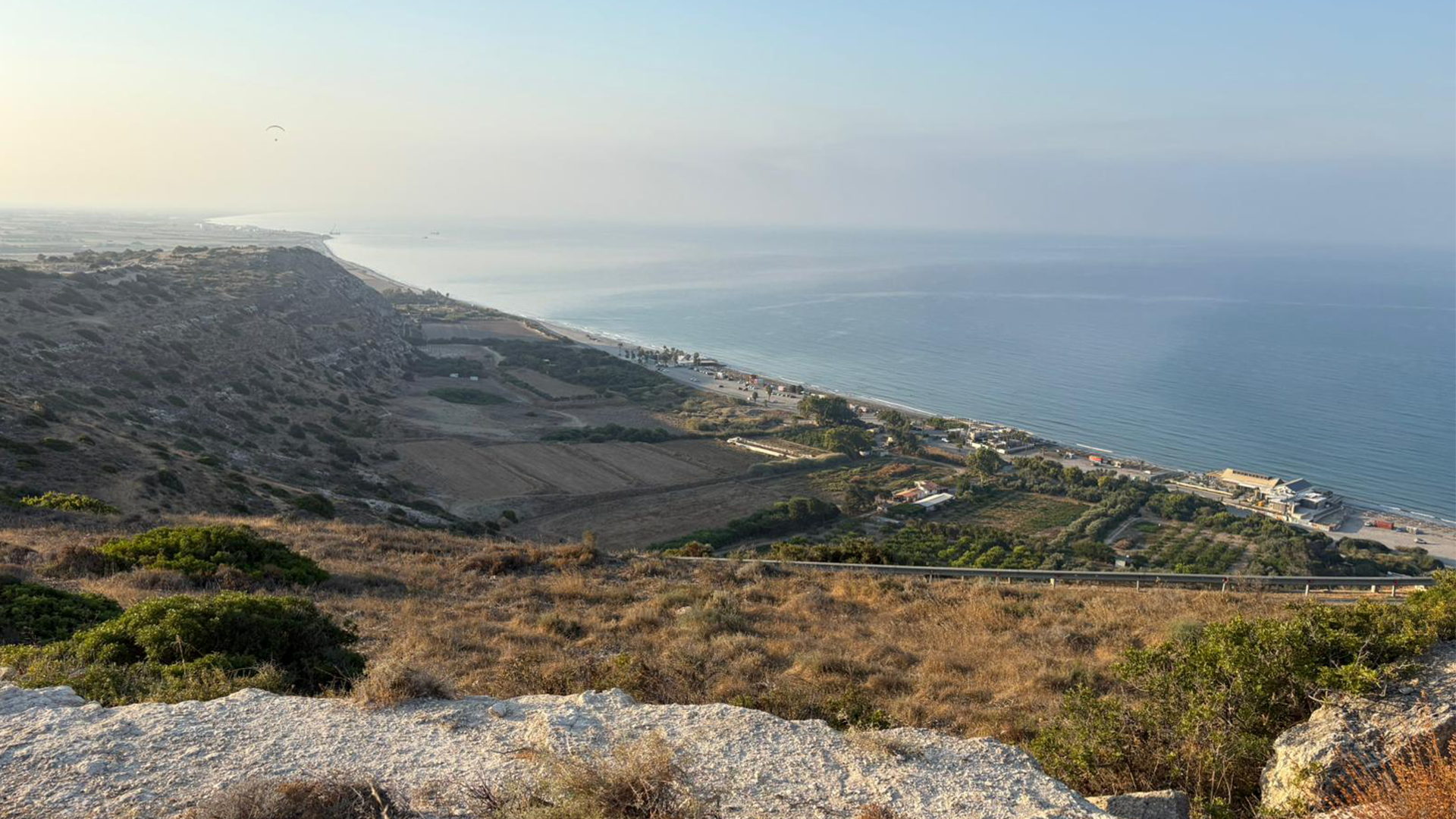 The Kourion coastline in the southwest of Cyprus may be beautiful - but it's also hot, and soldiers need to adapt so they can function effectively in this environment (Picture: BFBS)