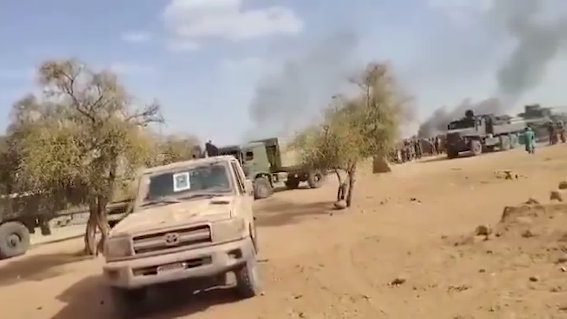 The exodus from  Kidal took place after the former UN base was targeted in a joint attack by Islamist and separatist militants (Picture: Malian social media)