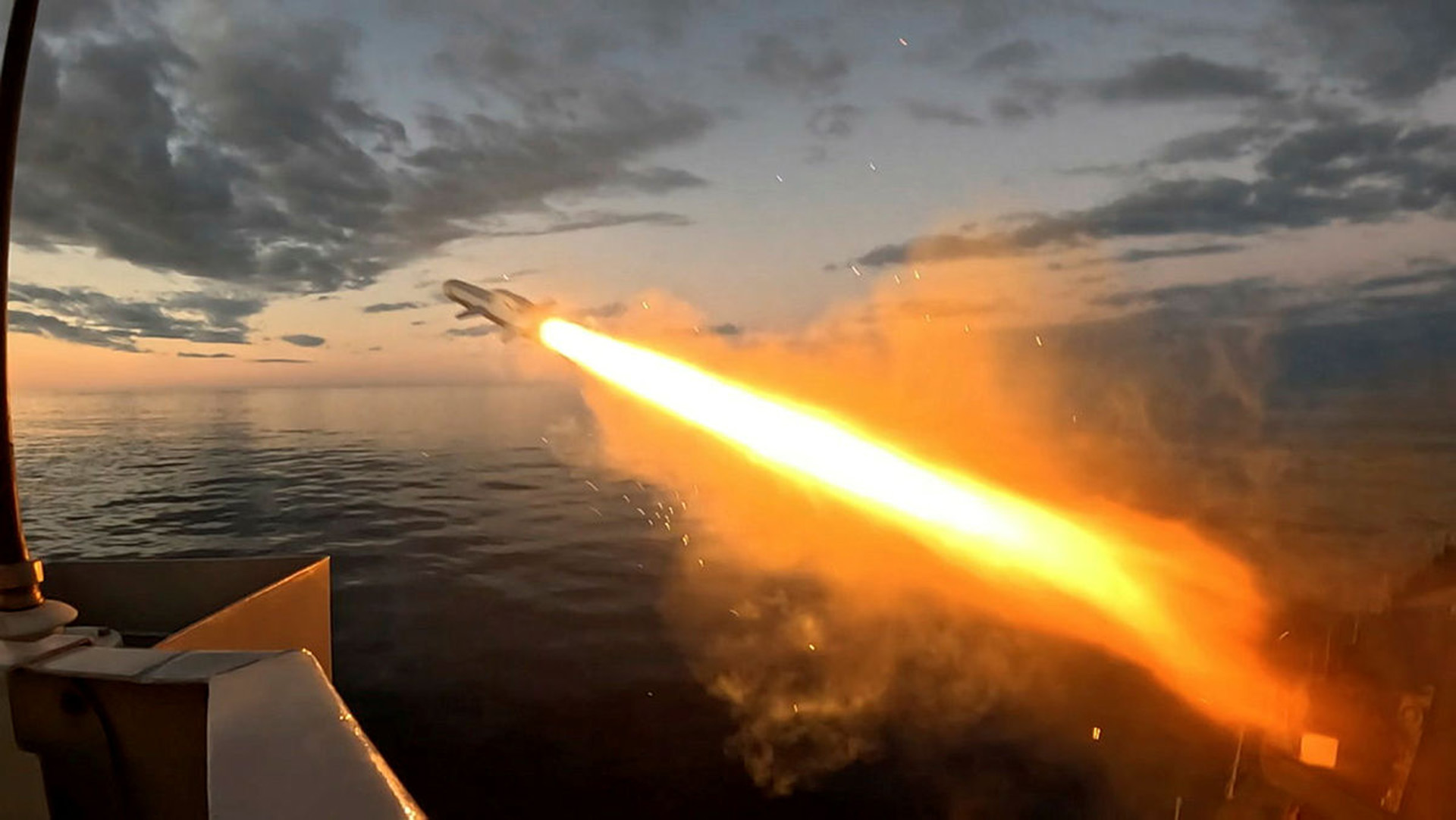 HMS Somerset fired the NSM for the first time last year in Andøya at Norway's Arctic rocket range alongside Norwegian and Polish allies (Picture: MOD)
