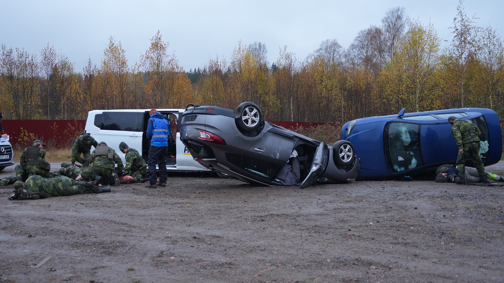A similar exercise was held at the Swedish border, with troops from both countries working together (Picture: BFBS)