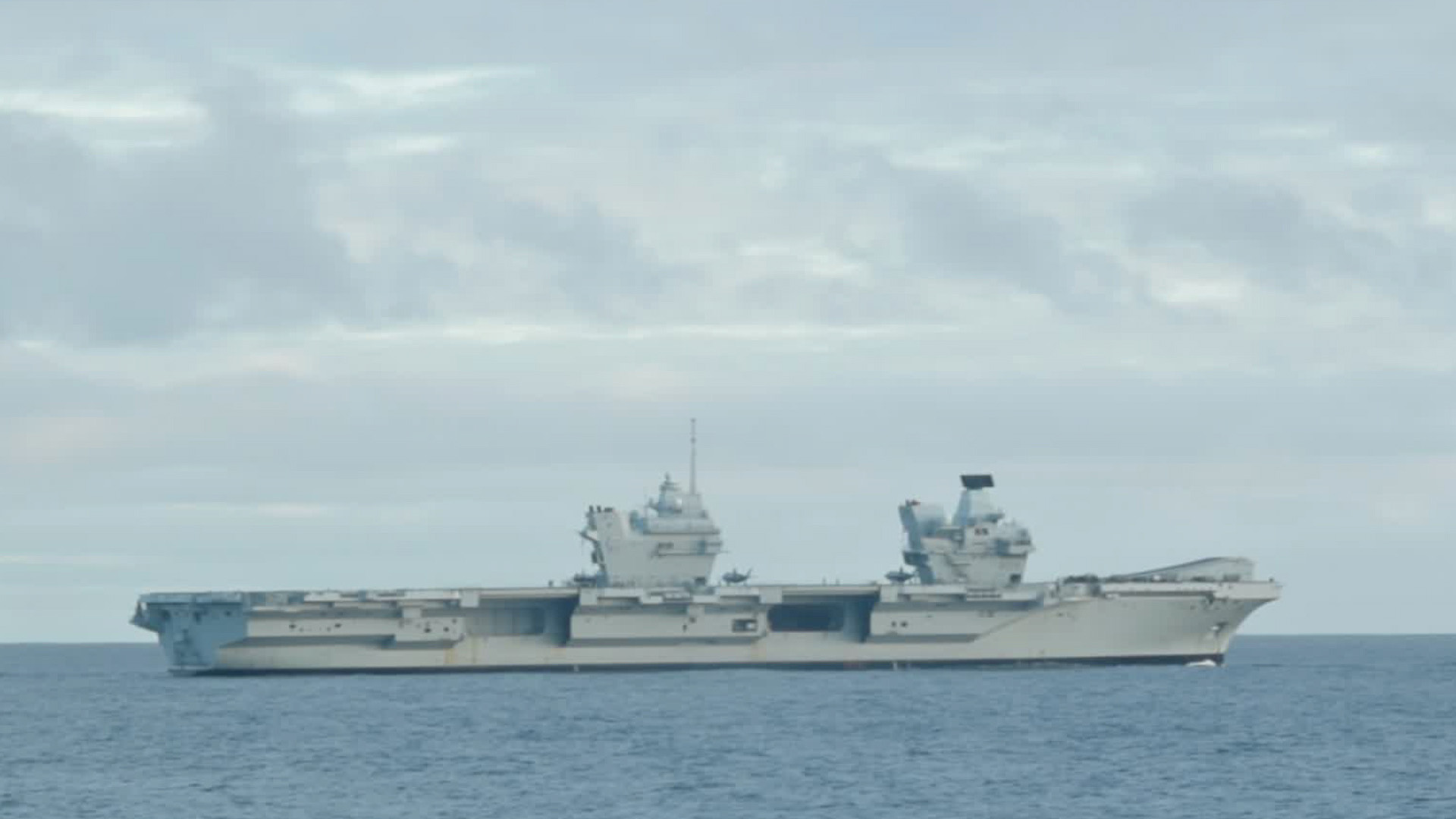 The 65,000-tonne aircraft carrier docked in Namsos, a town in Norway, to receive supplies (Picture: Forsvaret)