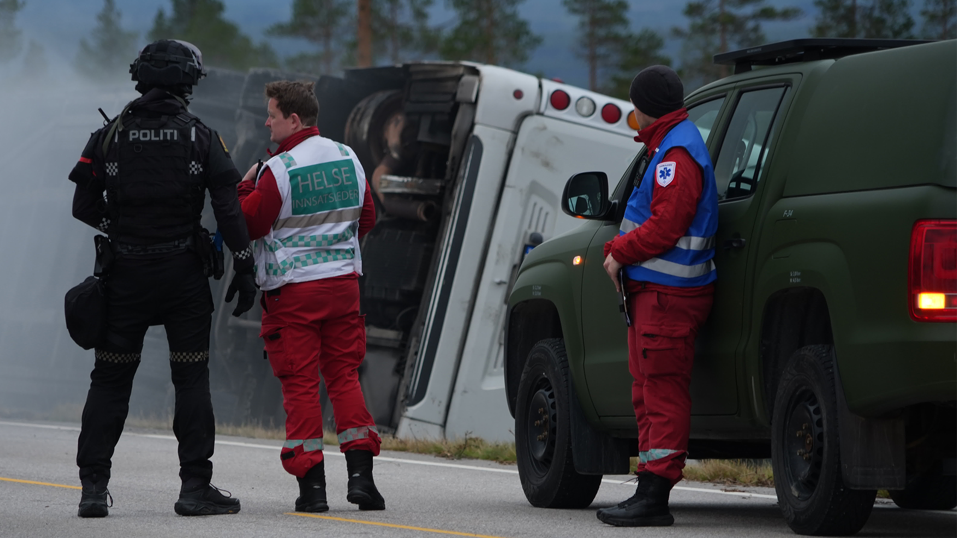 The GrensKraft scenario saw the Home Guard provide protection for the civil authorities in the wake of a gun attack on a Nato vehicle (Picture: BFBS)