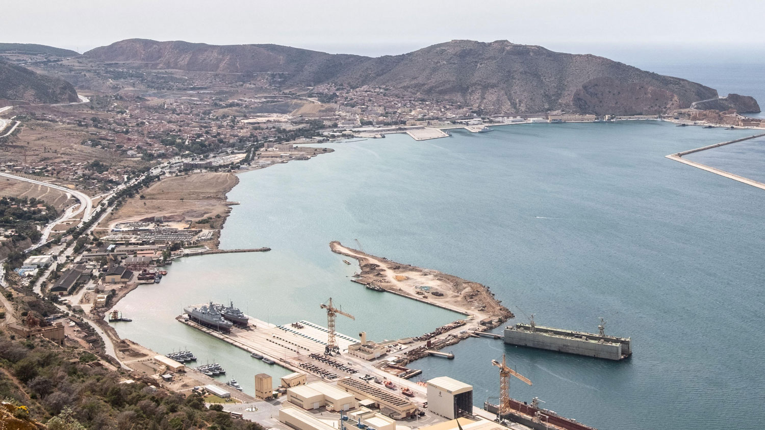 The Mers El-Kebir Naval Base pictured in May 2025. Since 1968, it has been the main Algerian naval base (Picture: ZUMA Press, Inc)