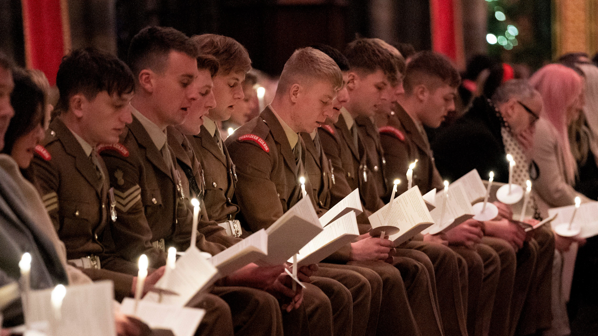 Members of the congregation during the 'Together at Christmas' Carol Service at Westminster Abbey in London 
