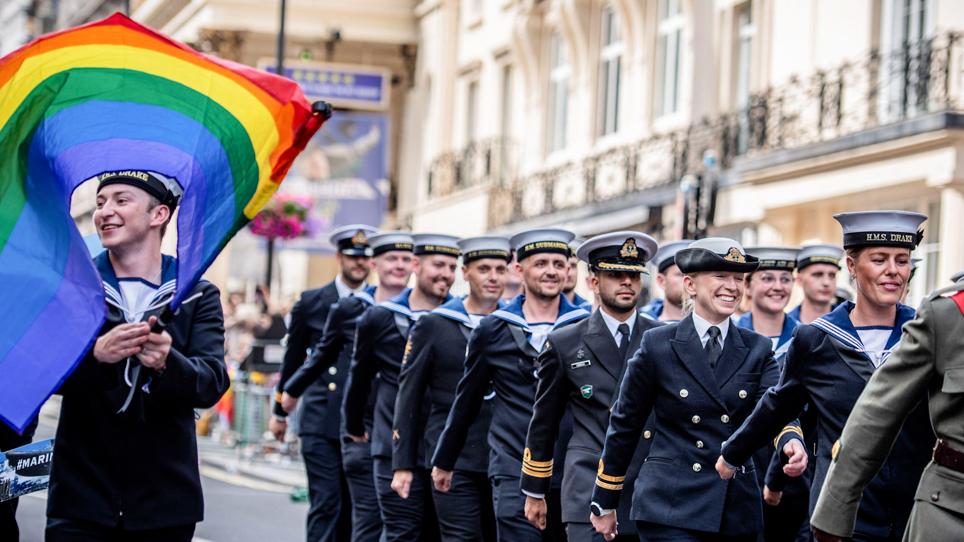 2RA9F8D Military personnel attend the Pride Parade in London 010724 CREDIT Zuma Press Inc PA Wire