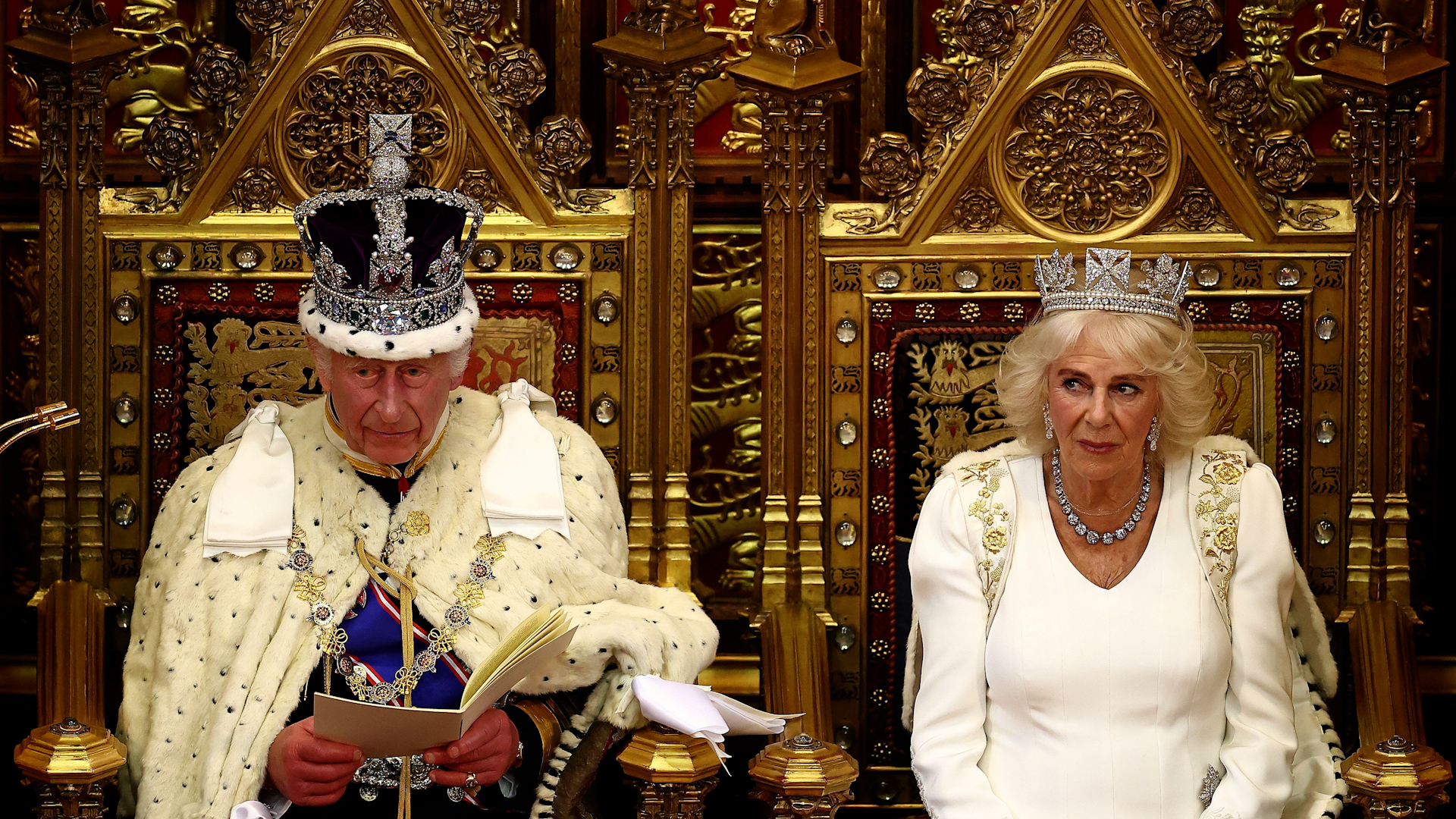 King Charles III reads the King's Speech in the House of Lords Chamber during the State Opening of Parliament in the House of Lords (Picture: Alamy)