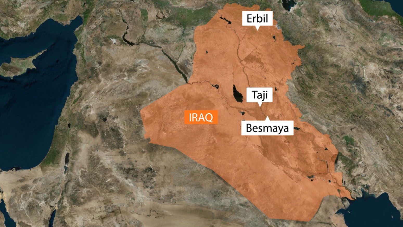 3 Rifles Map of Iraq 071118 CREDIT BFBS