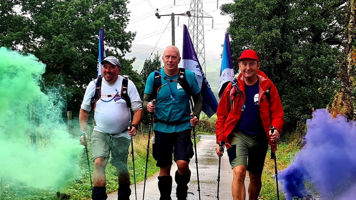 3 Dads Walking L to R Andy Airey, Mike Palmer and Wg Cdr Tim Owen NO CREDIT NEEDED