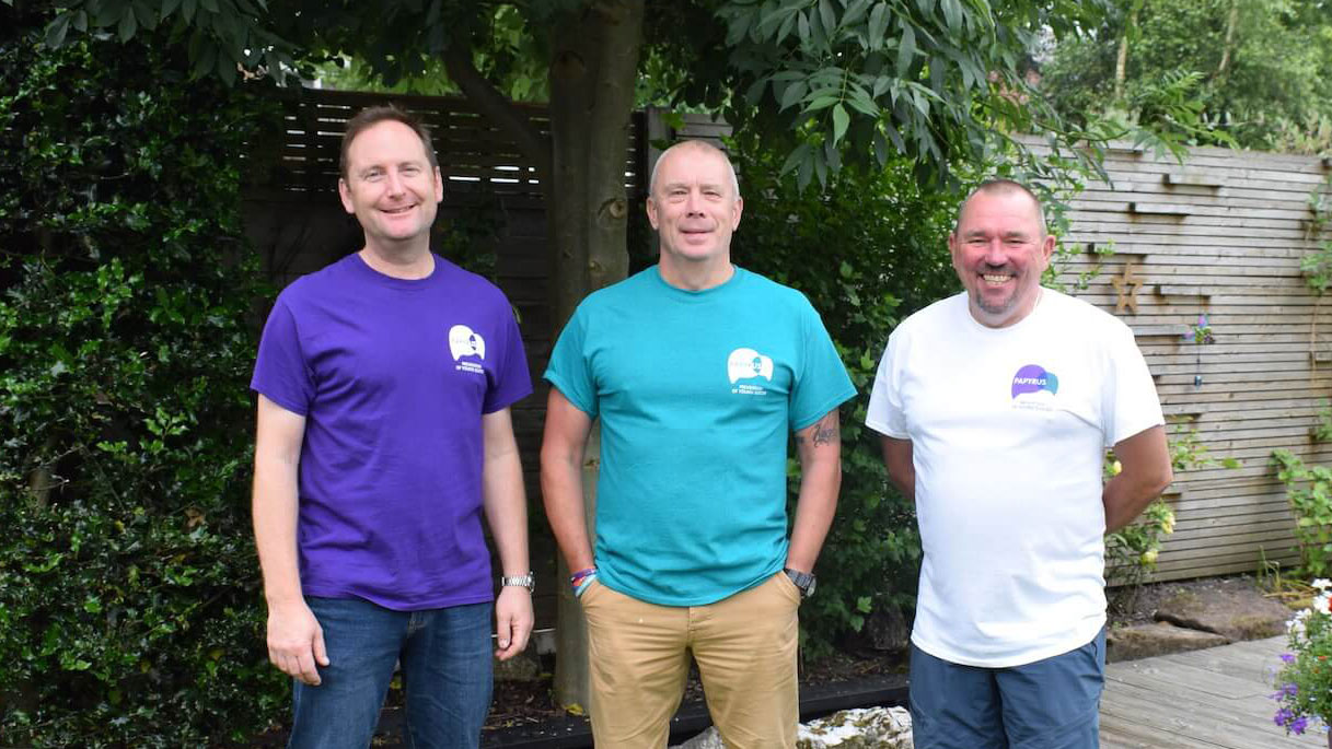 3 Dads Walking from left to right Wg Cdr Tim Owen Mike Palmer and Andy Airey NO CREDIT NEEDED