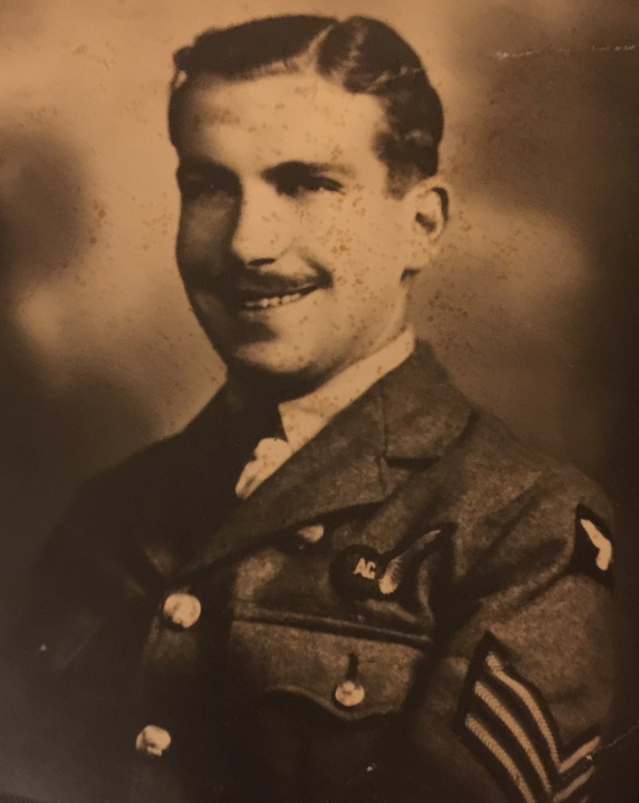 Flight Sergeant Geoff Brown, Halifax's tail gunner.