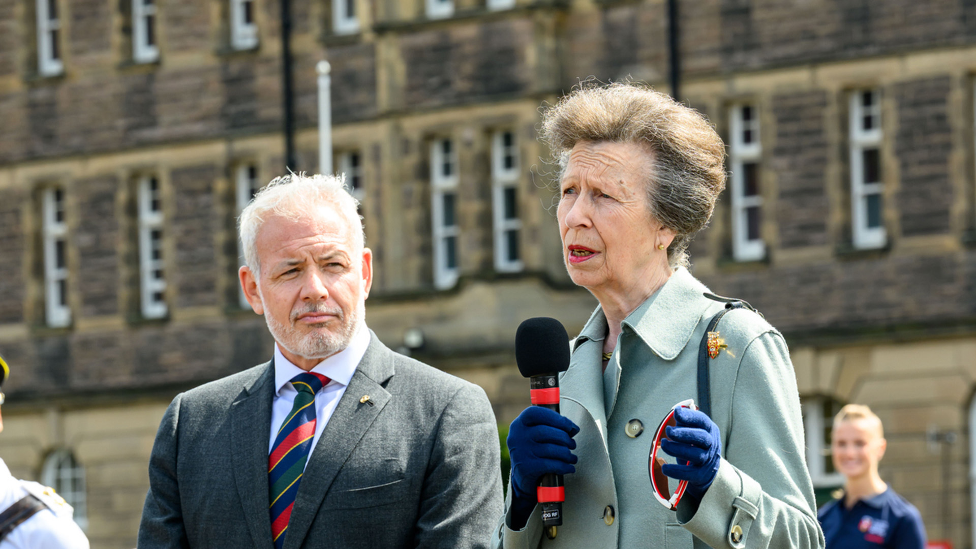 The Princess Royal speaks during the rehearsal (Picture: REMT - Royal Edinburgh Military Tattoo)