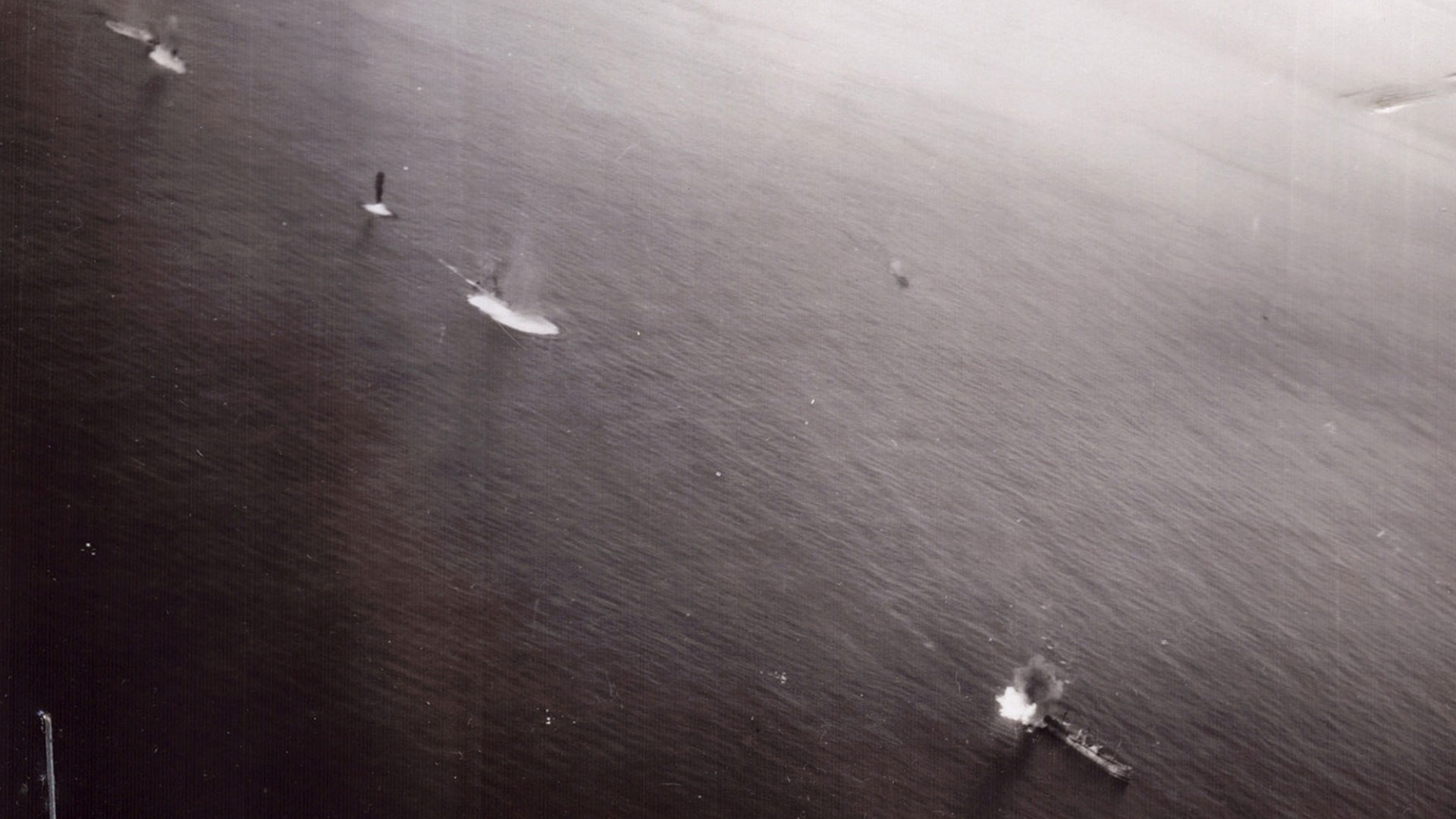 Hell Ship Hofuku Maru being bombed on 21 September 1944 (Picture: National Archives and Records Administration)