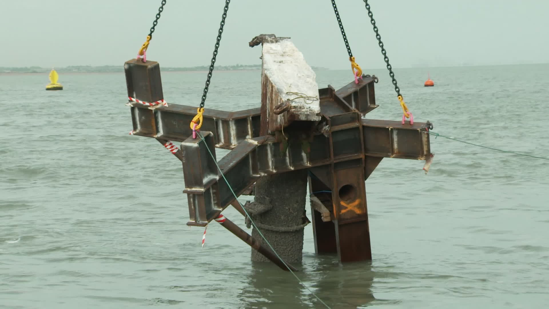 The SS Richard Montgomery is suffering from corrosion and is listing more each year, with experts fearing the ship can no longer support the weight of the masts (Picture: BFBS)