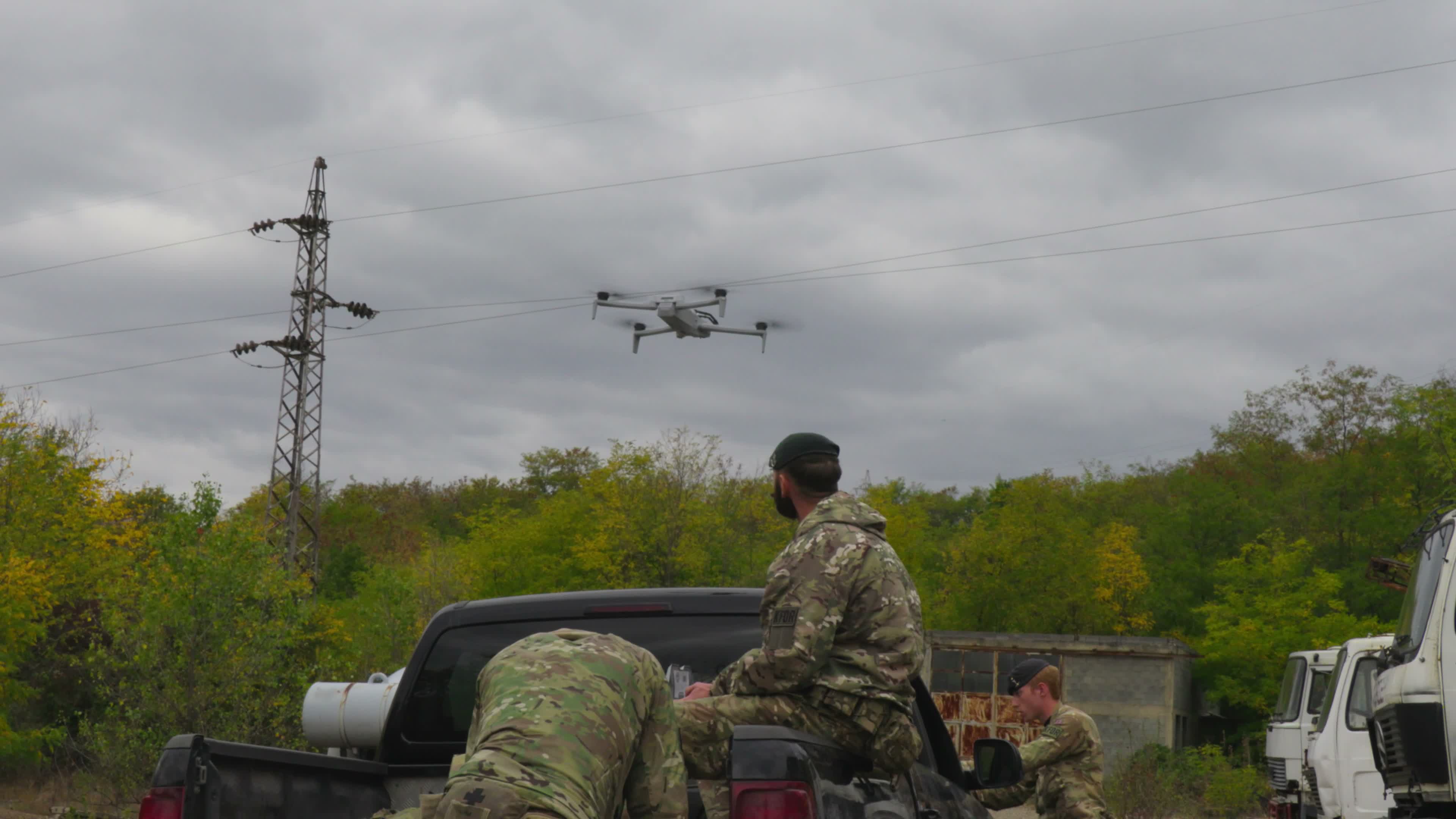 Throughout the operations, the British units patrolled the Kosovan border (Picture: MOD)