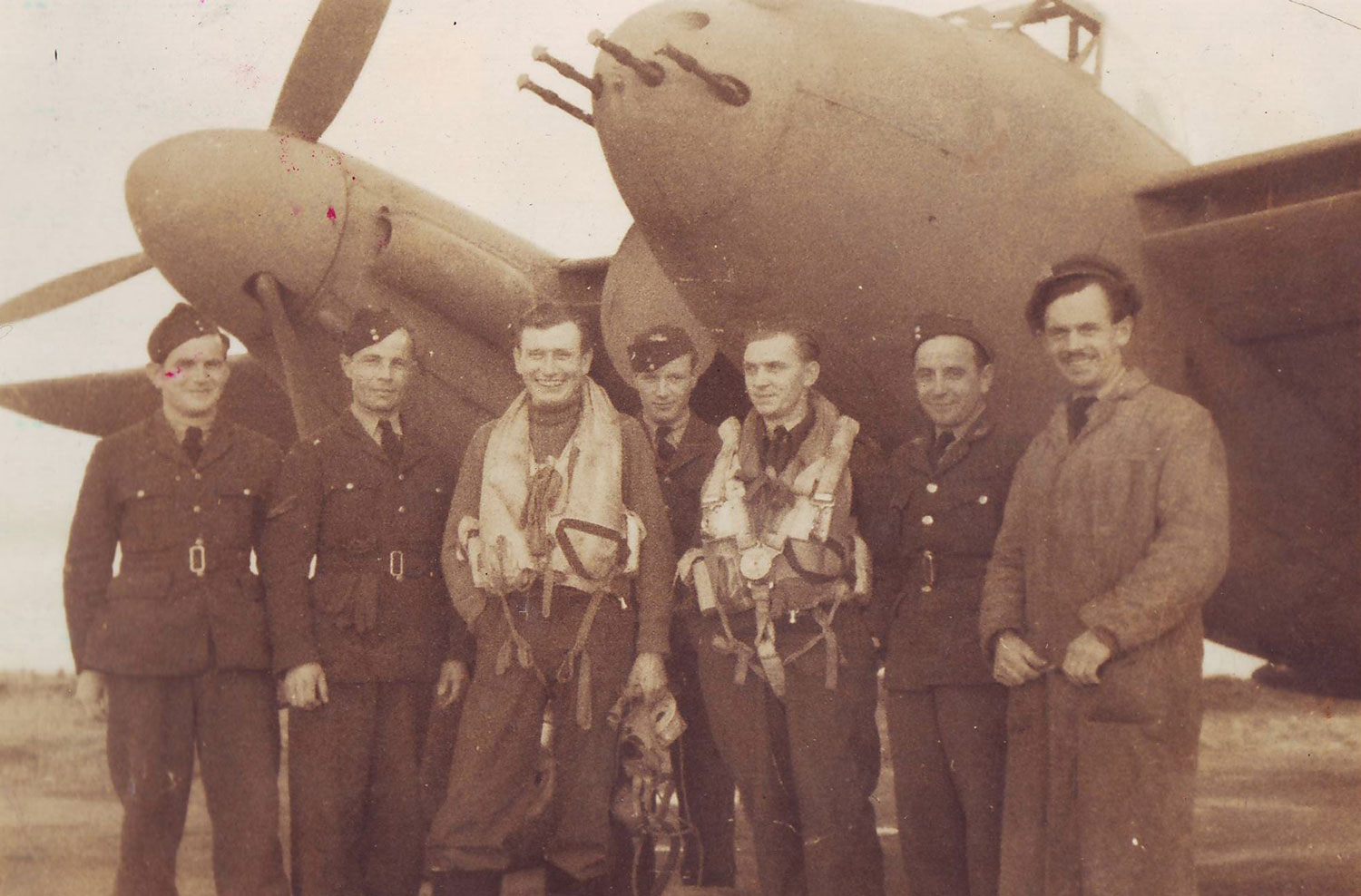 Aircrew from the Polish-manned 307 Squadron RAF 