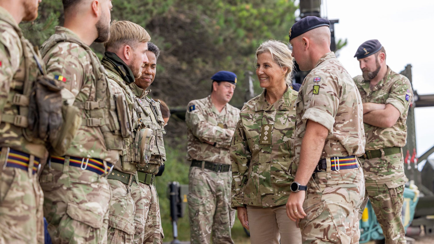 31072025 The Duchess of Edinburgh, Colonel-in-Chief of The Corps of Royal Electrical and Mechanical Engineers, visited two of their Battalions in Tidworth, Wiltshire 1 CREDIT Royal Family