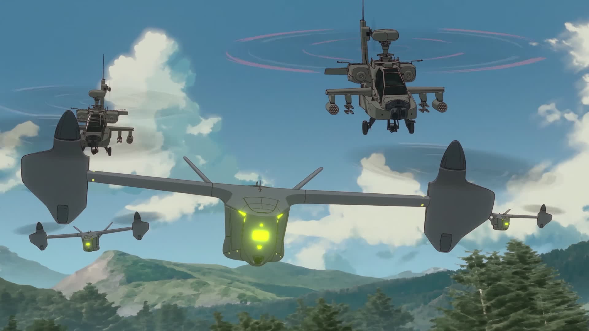 Anduril chose to present its autonomous tilt-rotor wingman concept in an Anime-themed video (Picture: Anduril)