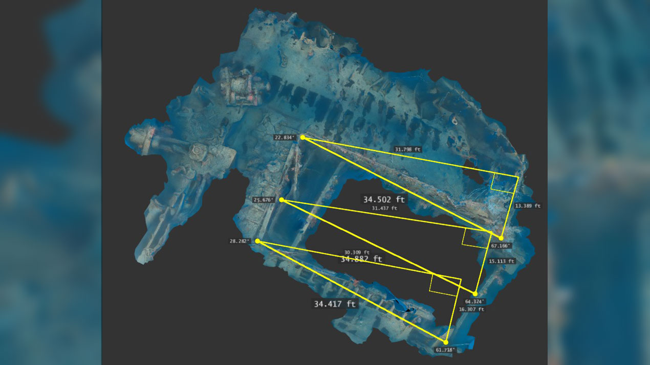 The measurements of the wreck of the vessel matched exactly with the records for the Hōfuku Maru (Picture: Hellships Memorial Foundation)