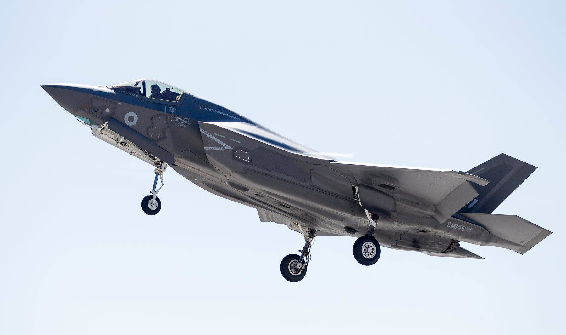 RAF fighter F35 visits RAF Valley