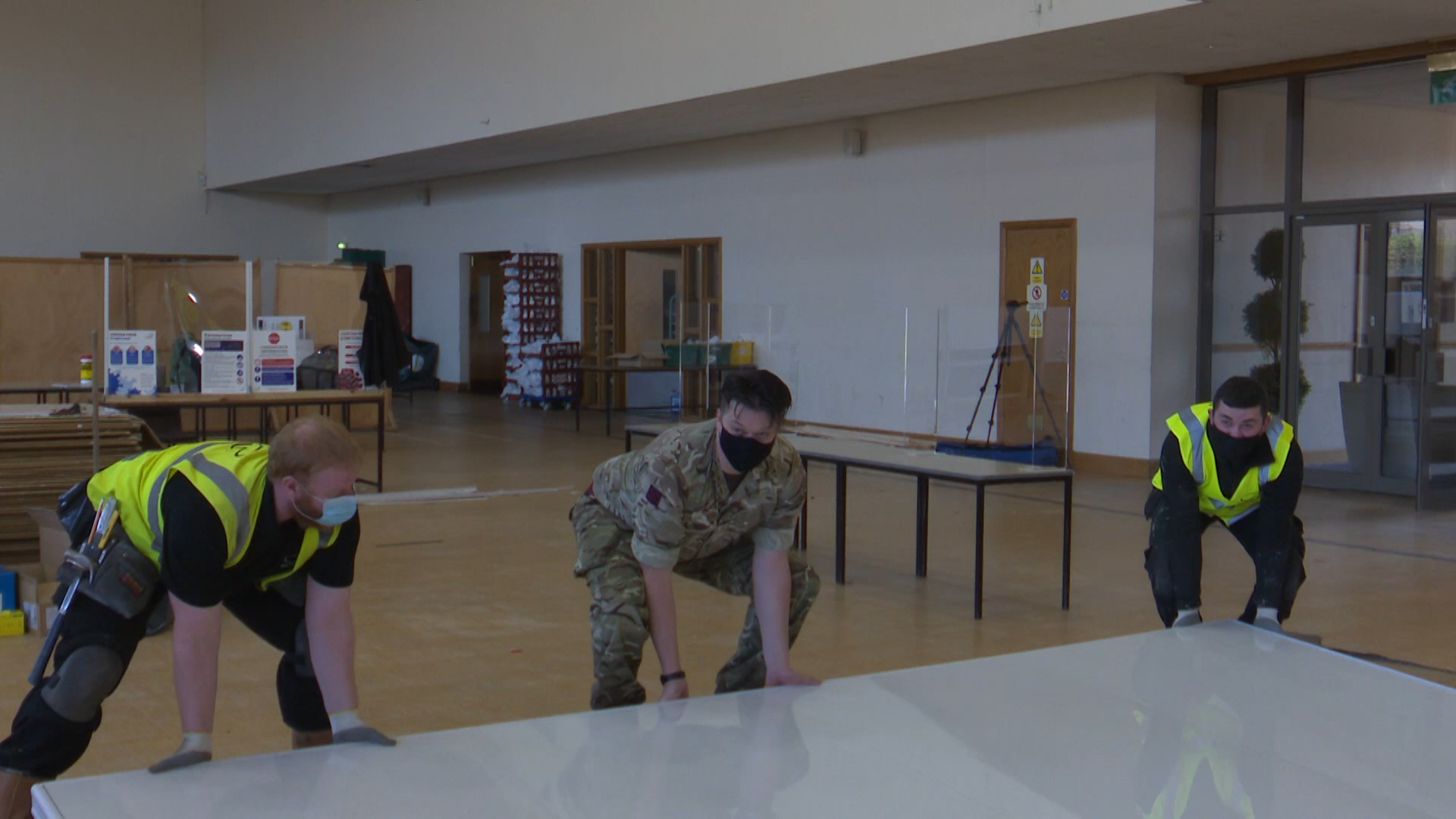 39 Engineer Regiment personnel have been working with civilian contractors to install the testing centre at Glasgow Central Mosque.