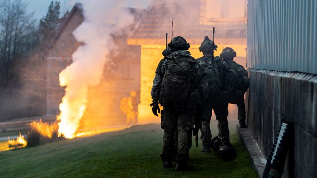 Royal Marines during an exercise