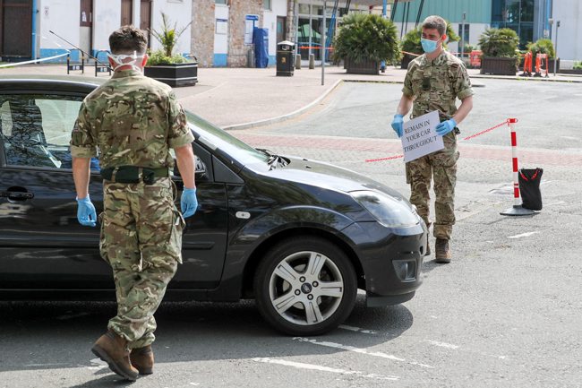 42 Commando Royal Marines Testing in Devon CORONAVIRUS 26042020 CREDIT MOD