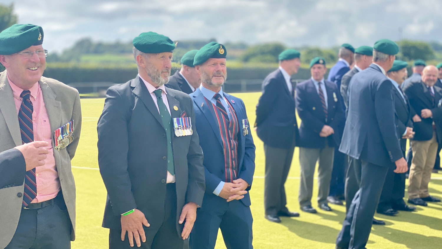 42 Commando Royal Marines Falklands Ceremony Veterans (Picture: BFBS).