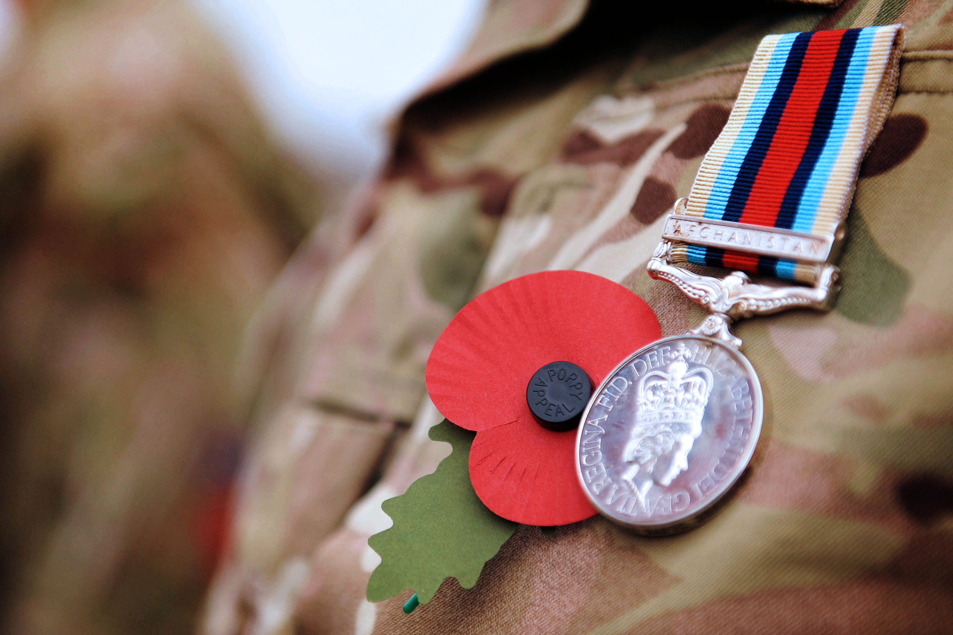 Remembrance Day Poppy Afghanistan Medal Credit Defence Imagery