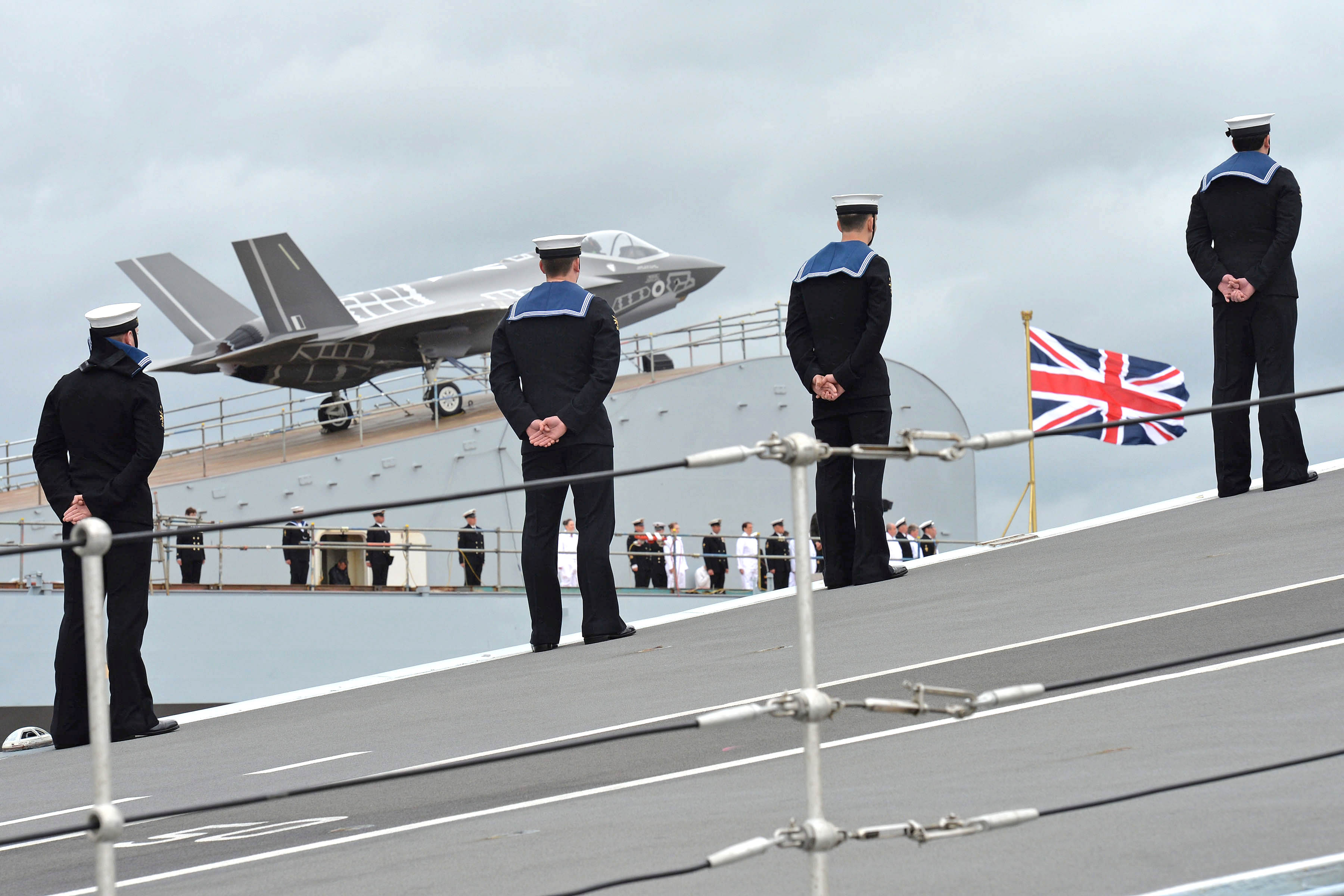 Anonymous Royal Navy sailors on board HMS Queen Elizabeth