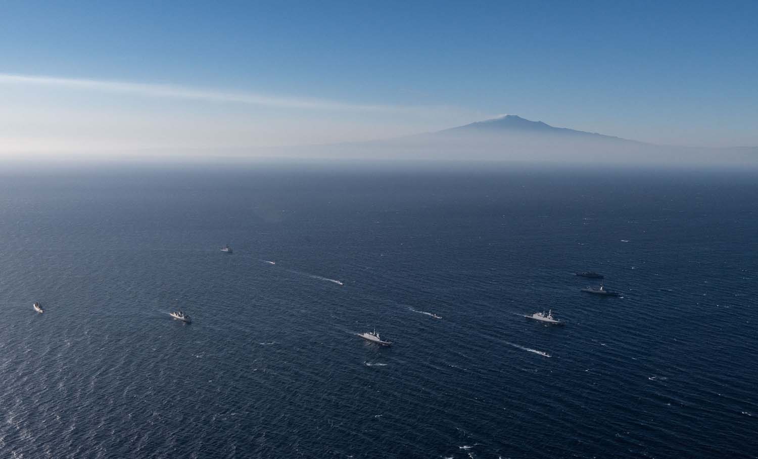NATO ships sail in the Ionian Sea (Picture: Royal Navy).