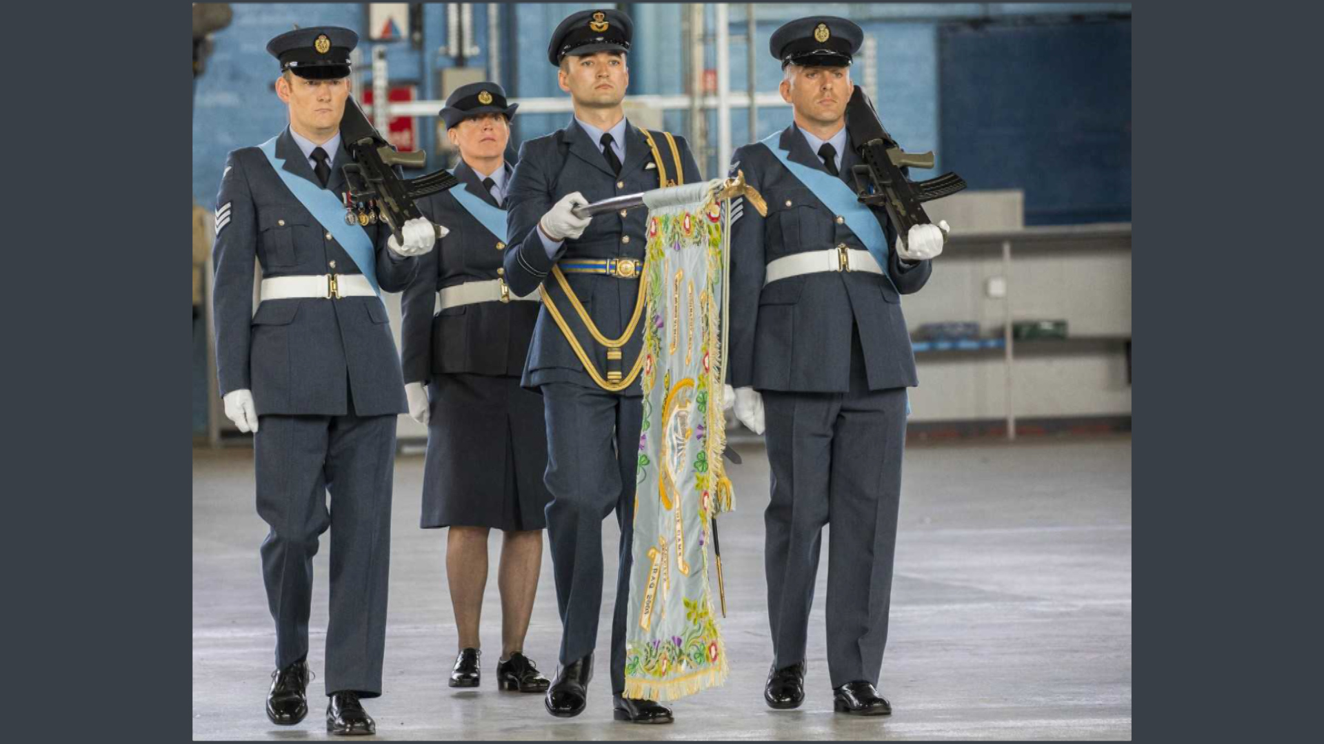 617 Squadron presented with a new Standard during a Consecration Parade (Picture: RAF).