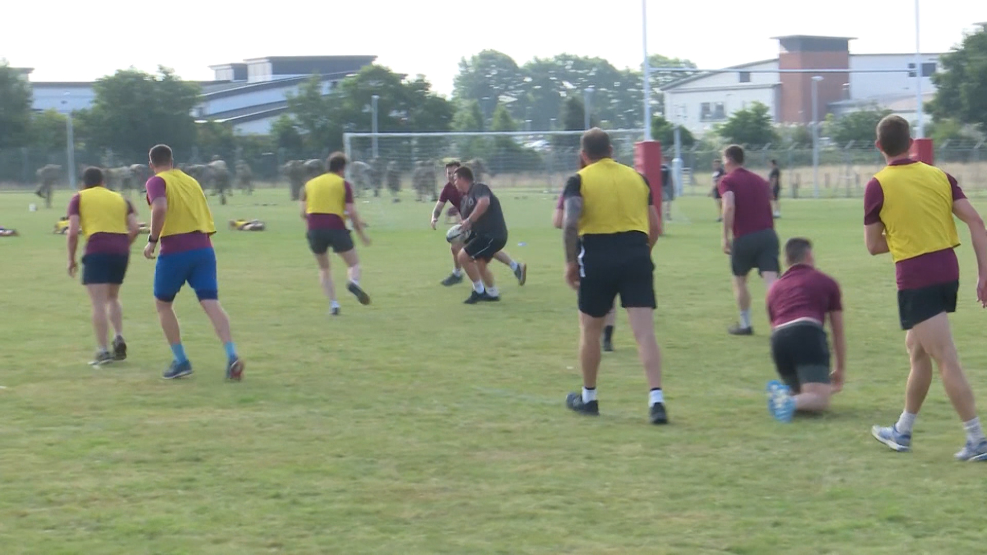 The Saracens youngsters still got to practice their rugby skills.