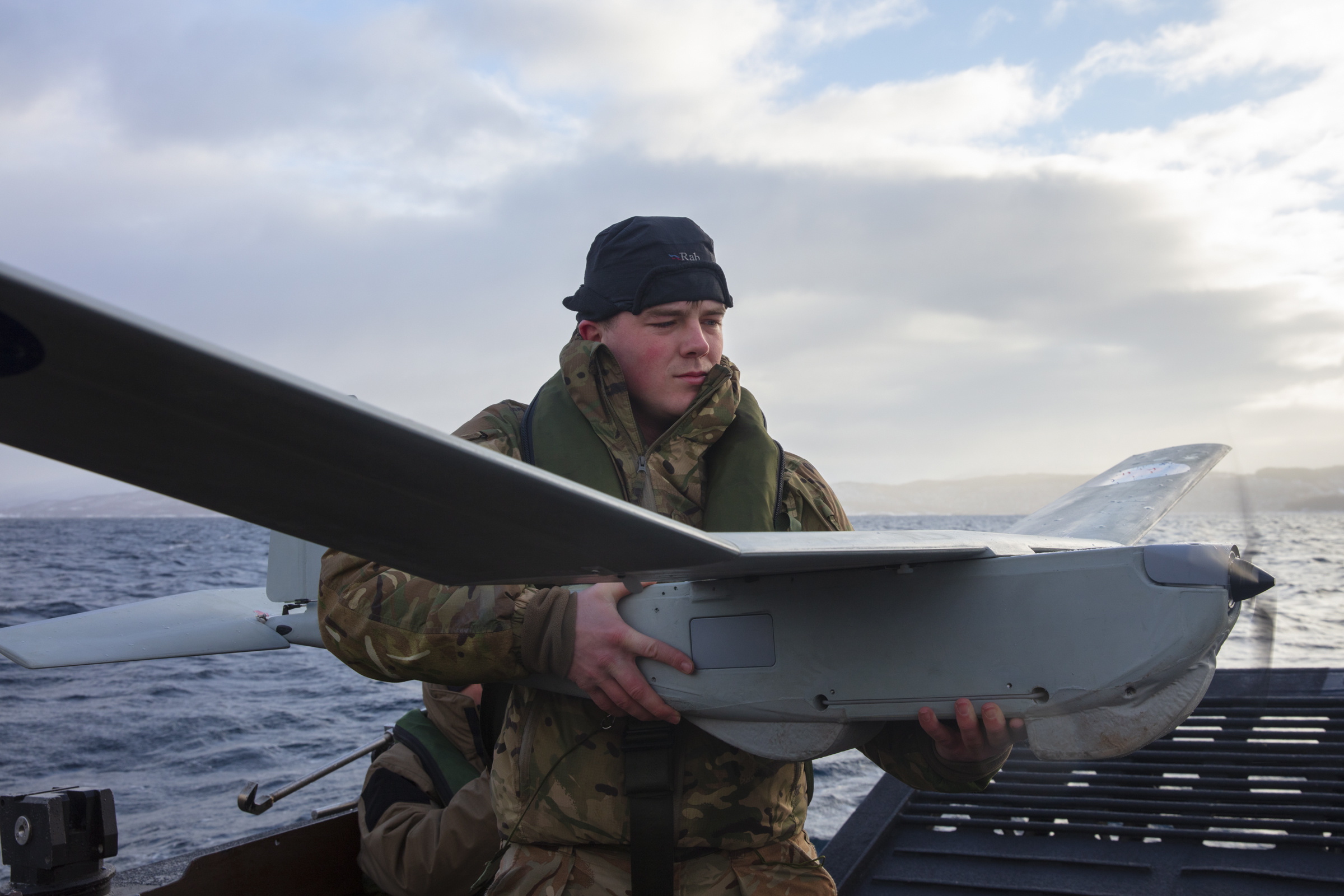 700x launch a Puma Drone from a 47 Commando LCVP in Norway 17032020 CREDIT LPhot Joe Cater