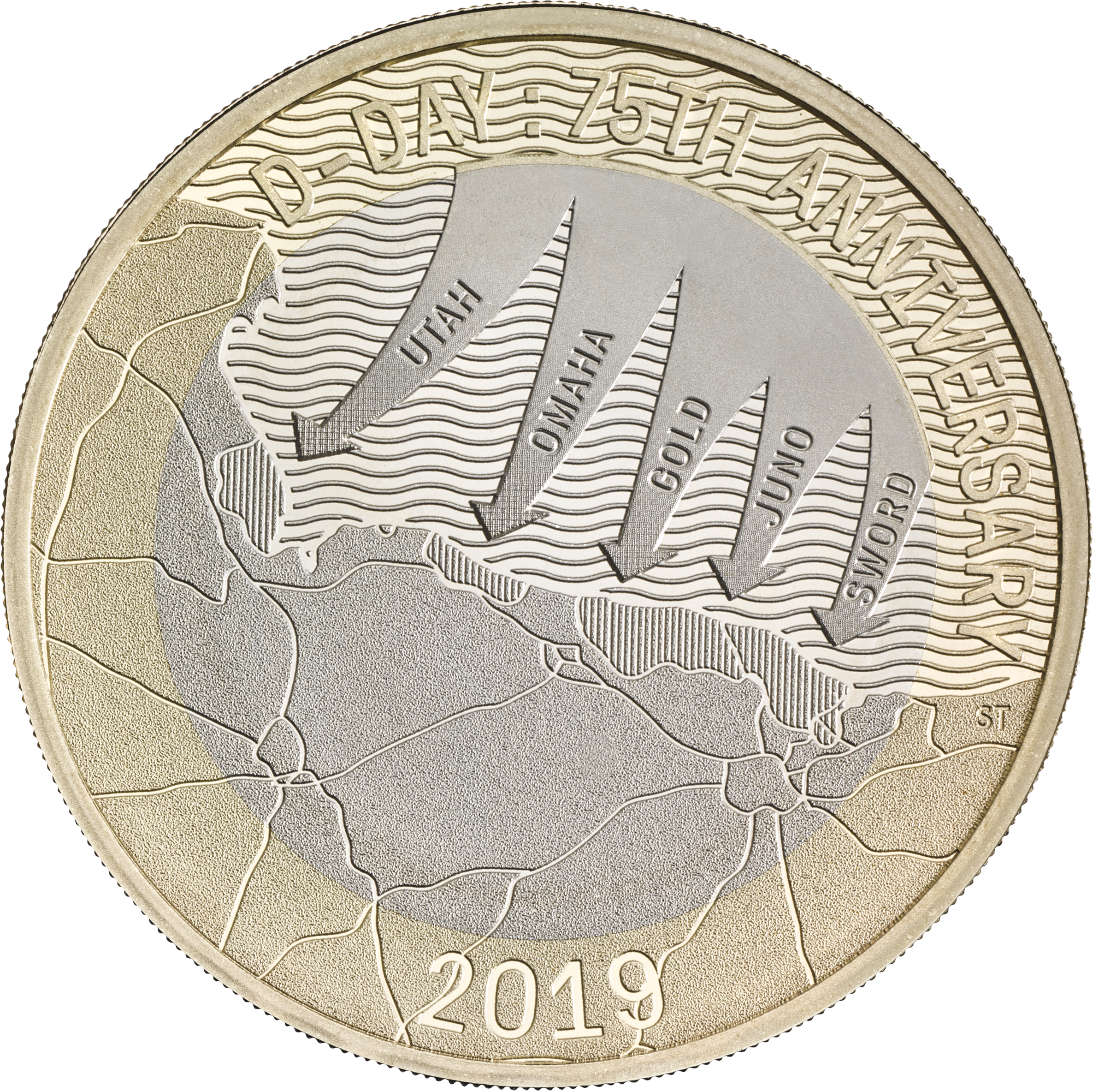 75th anniversary of D-Day 2019 UK £2 base proof coin 070519 CREDIT Royal Mint 2