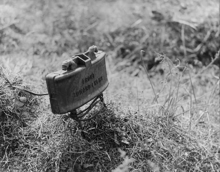 A claymore mine casing