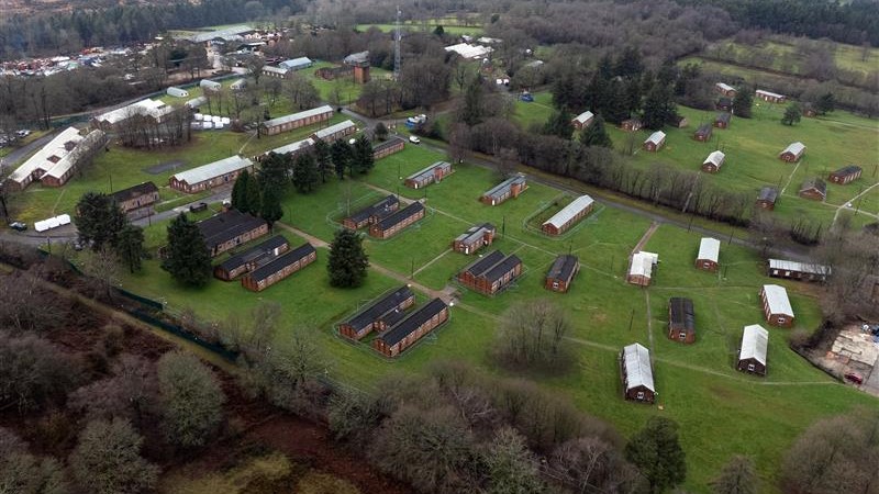 Bird's eye view of Crowborough Training Camp, East Sussex
