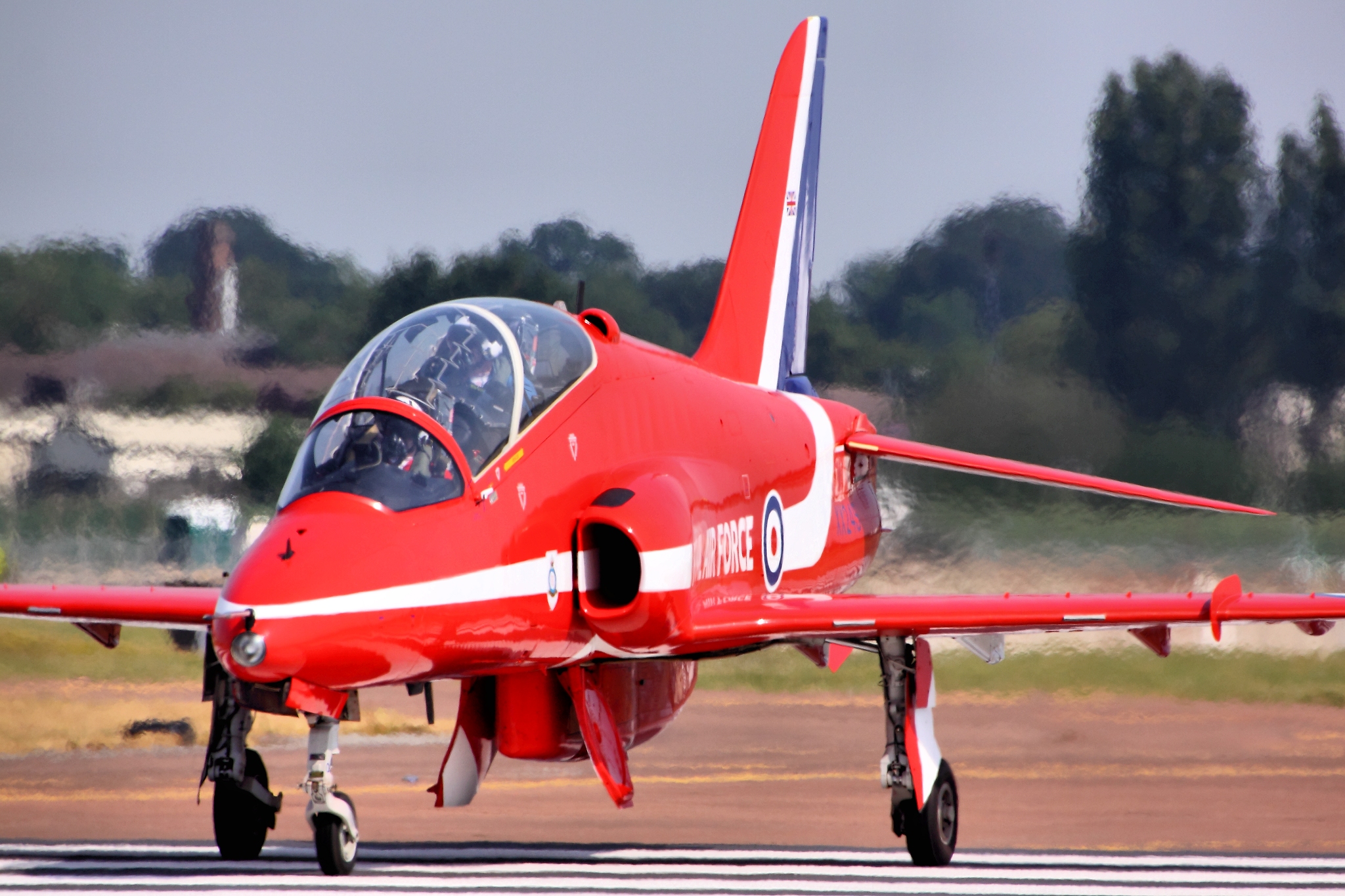 The Red Arrows use Hawk T1 jets (Picture: PA).