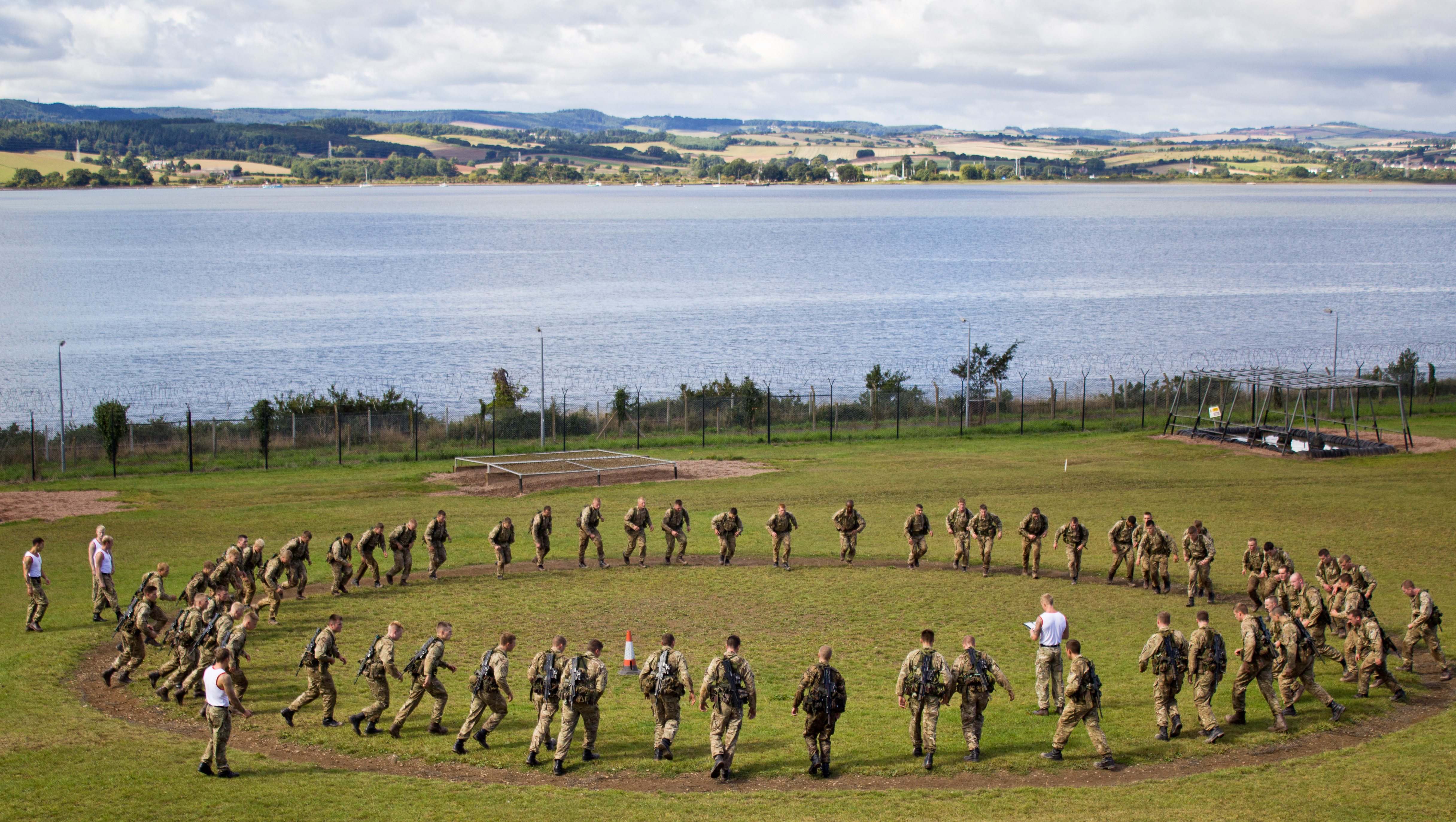 Royal Marines training at Commando Training Centre Royal Marines(CTCRM) in Lympstone. Credit: Richard White, Crown Copyright