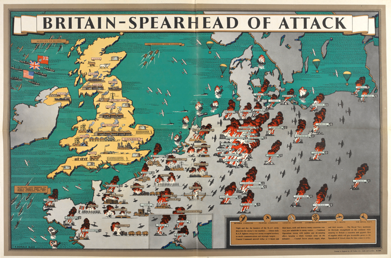 Britain - Spearhead of Attack by Frederick Donald Blake, 1943