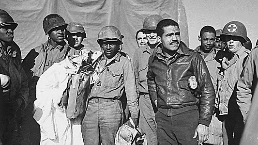 99th Fighter Squadron Tuskegee Airmen at the Anzio beachhead CREDIT National Archives and Records Administration
