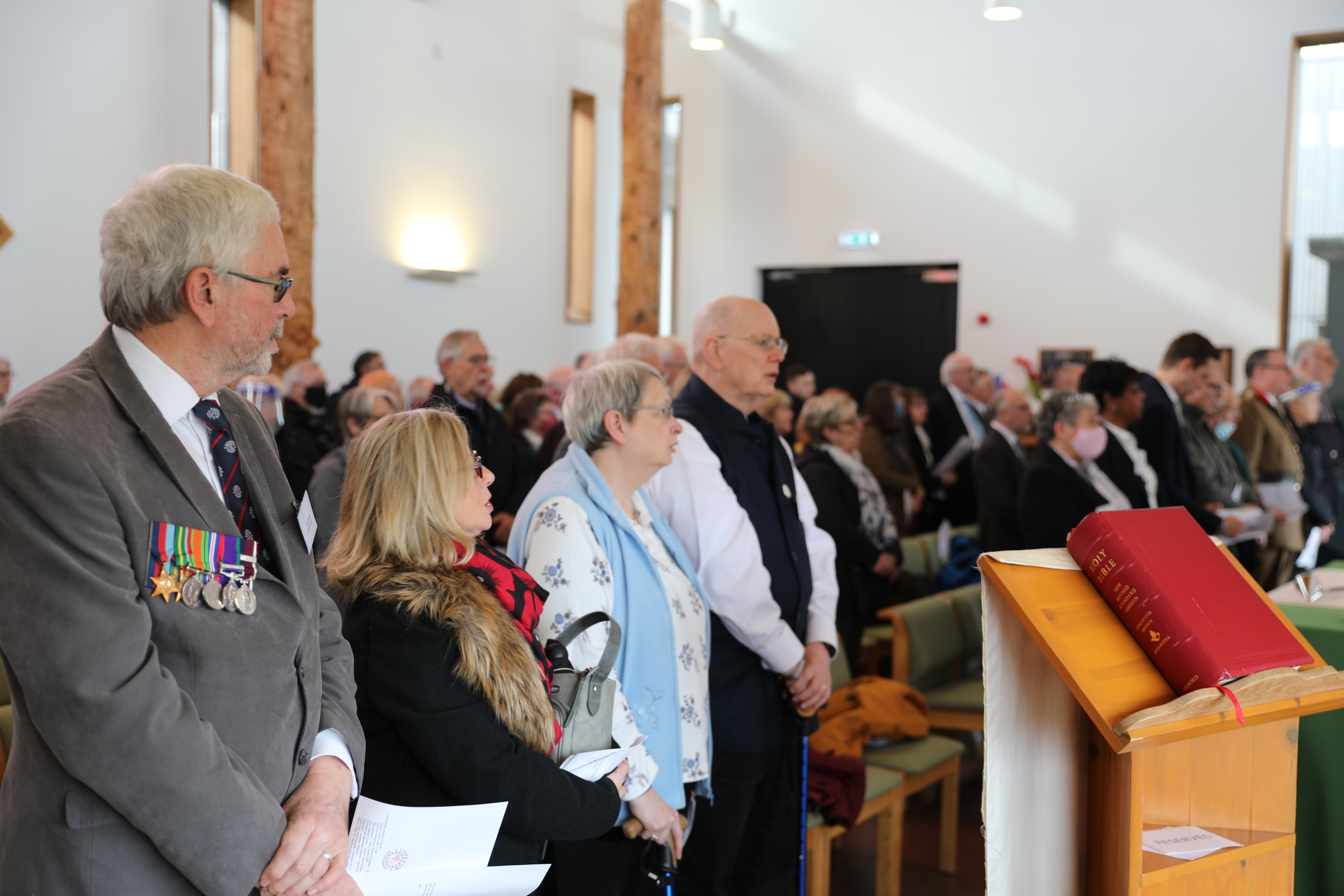 The 80th anniversary service was organised by the Children Families and Friends of the Far-East Prisoners of War charity, known as COFEPOW. 