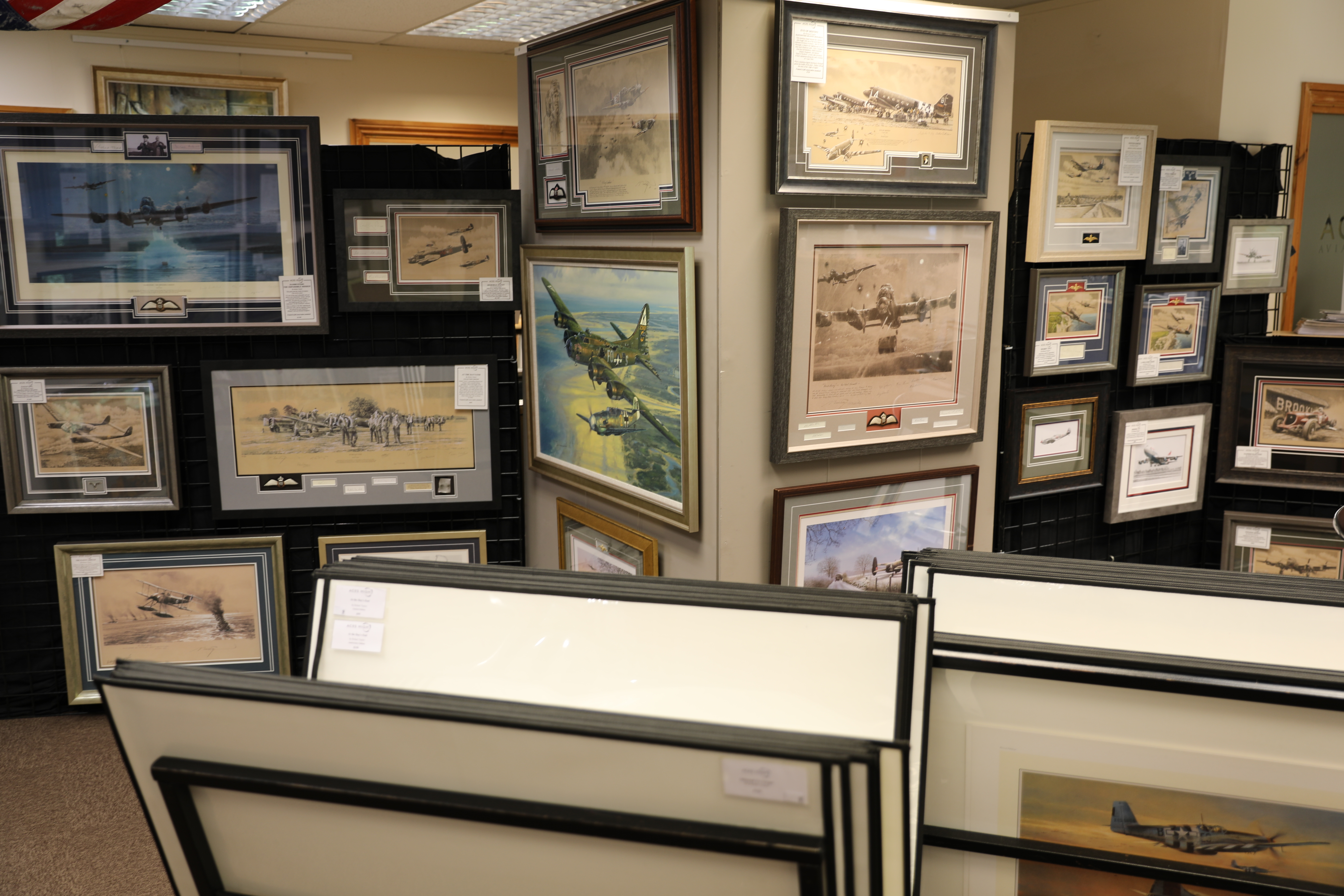 Aces High Gallery with paintings 