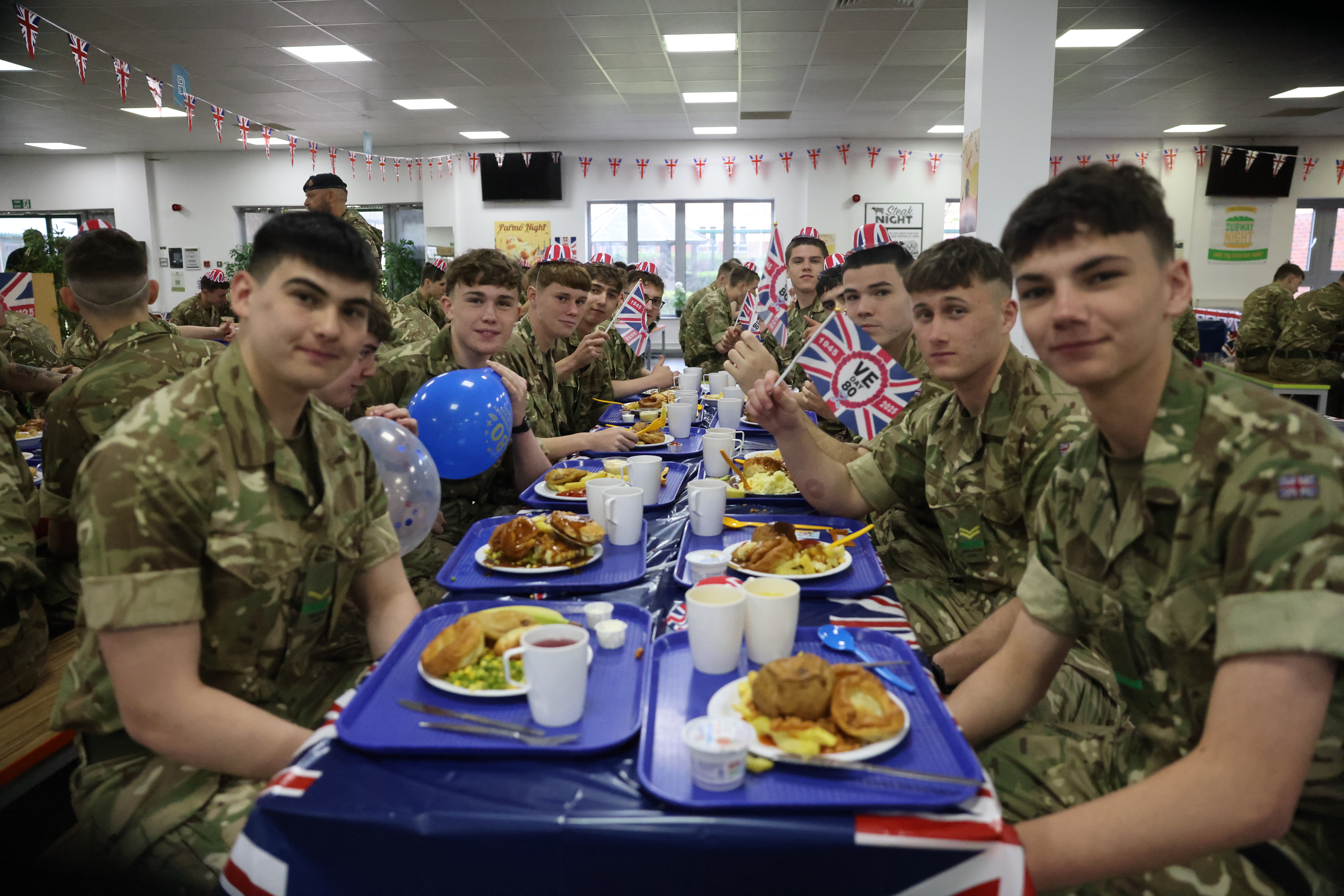 9P1A2090 Junior soldiers at Harrogate marking VE Day 80 080525 CREDIT BFBS