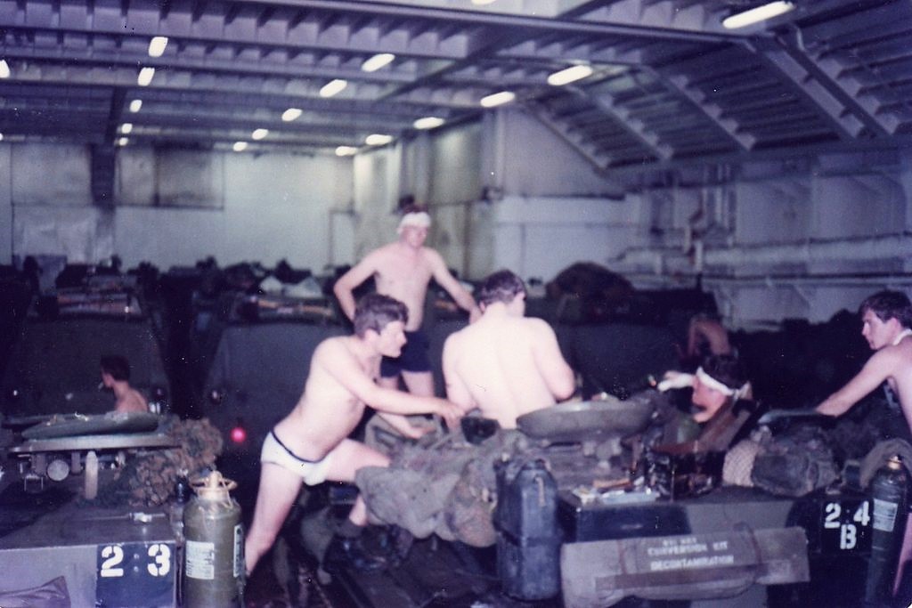 Preparing vehicles prior to arriving at Ascension. Credit: Kevin Lambert.