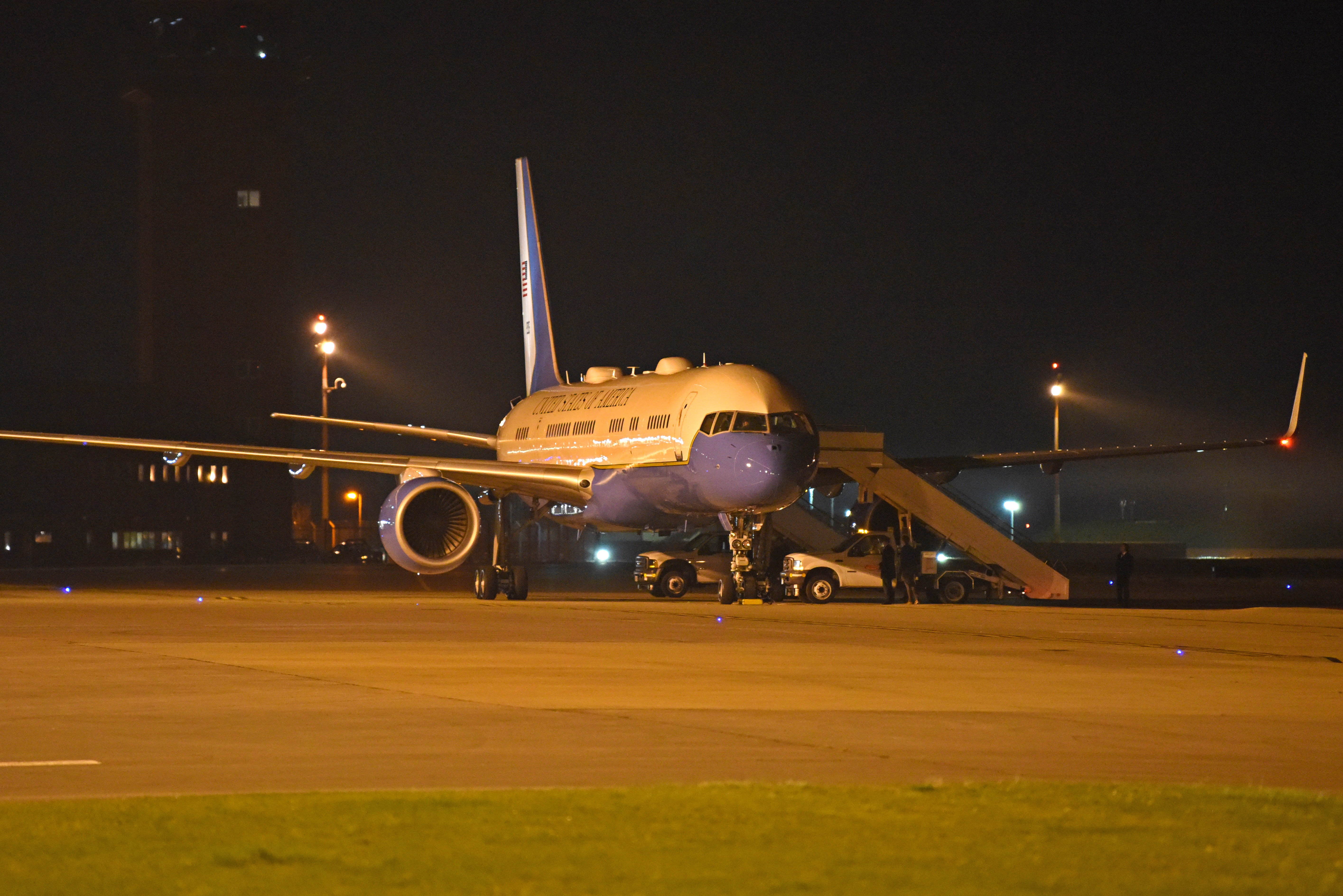 A Boeing C-3,2 known as 'Air Force Two', also refuelled at RAF Mildenhall (Picture: USAF).