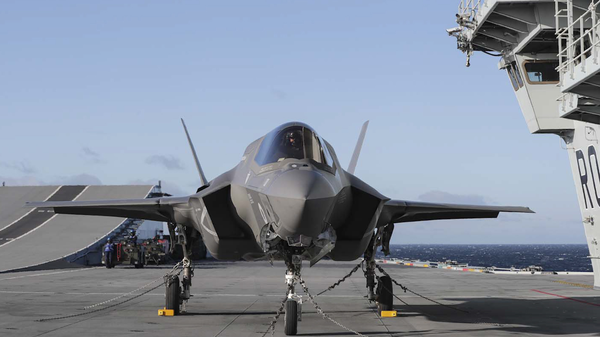 The squadron will take part in further flight trials with HMS Queen Elizabeth in the coming weeks (Picture: Royal Navy).