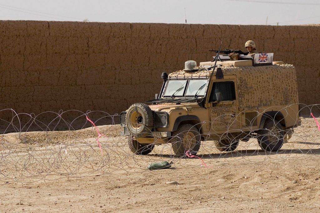 British Snatch Land Rover in Afghanistan 2006